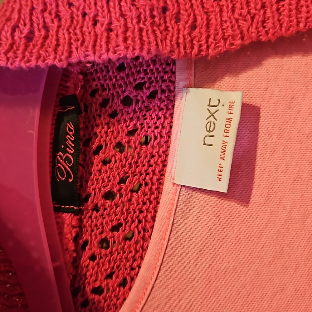 6-7yrs pink dress + breezy knit Bolero Cardigan summer girls clothing bundle - Picture 8 of 14